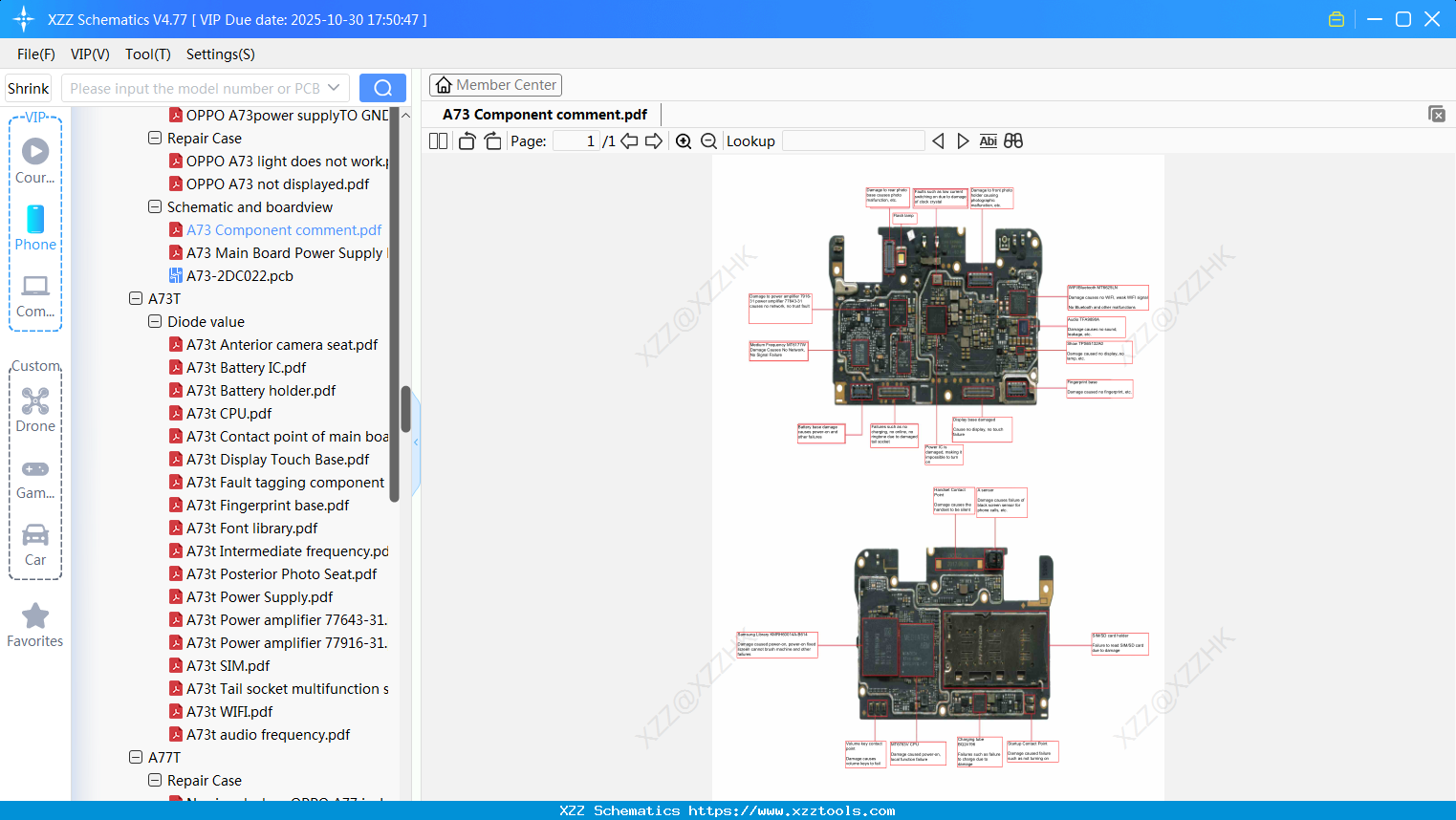 OPPO A73 Component Comment